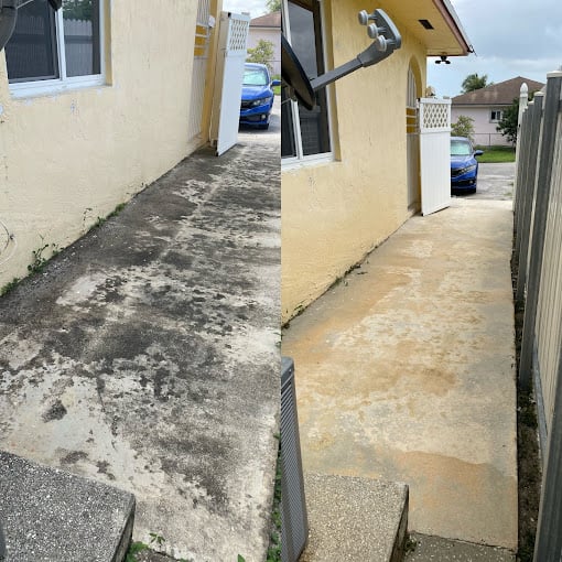 pressure wash driveway