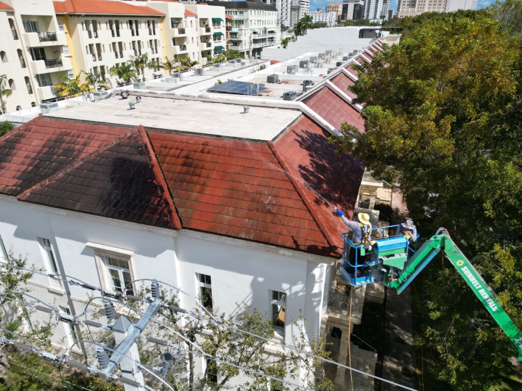 Performing a Soft Wash on Your Roof