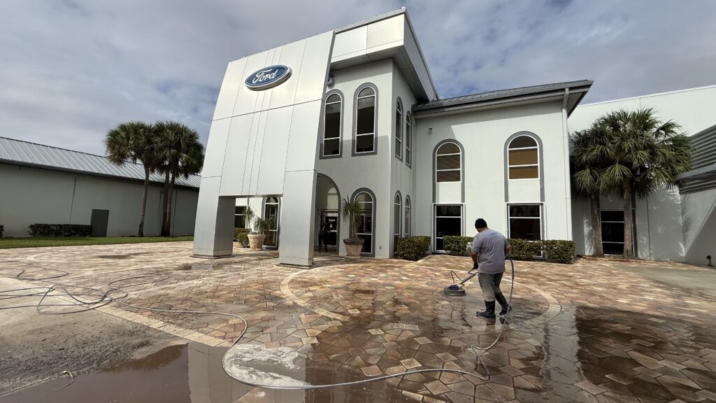how to pressure wash driveway