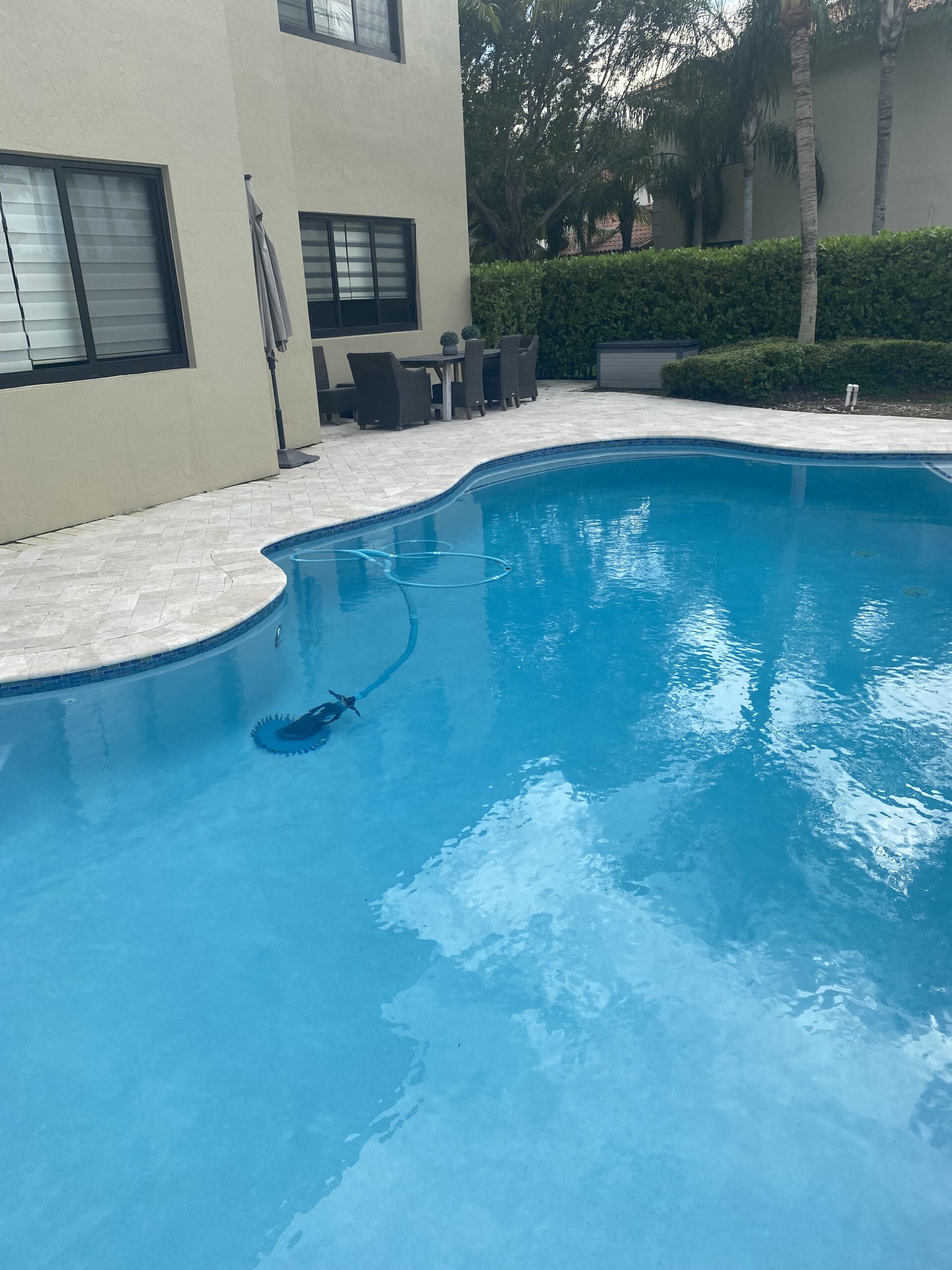 power wash concrete pool deck