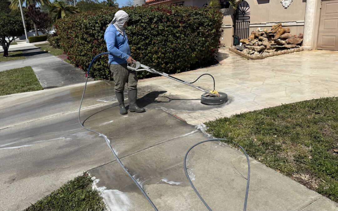 Dirty Concrete Driveway Cleaning in Coconut Grove FL: Restore a Cleaner, Brighter Entrance